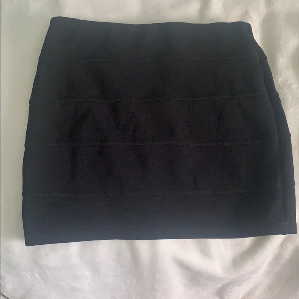 Black mini skirt